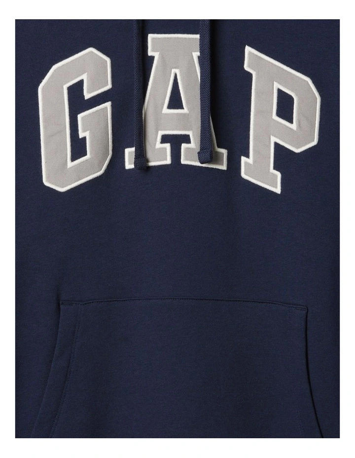 Core Arch Pocket Hooded Sweatshirt in Blue image 2