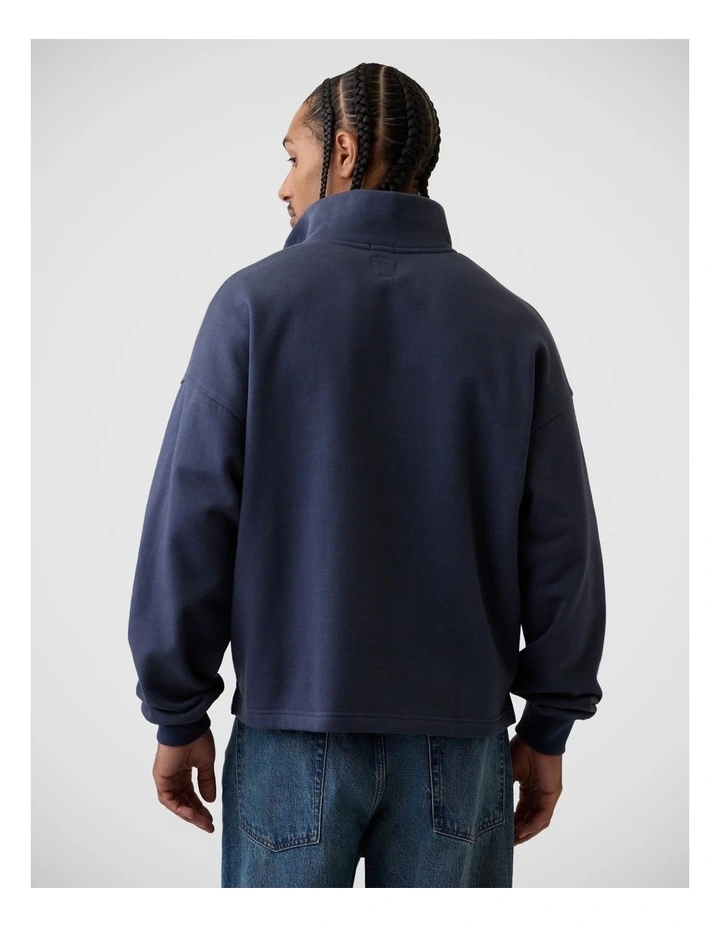 Heavyweight Oversized Logo Quarter-Zip Pullover image 2