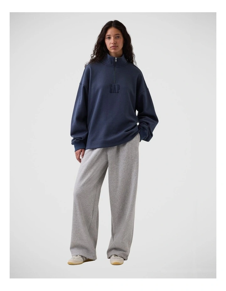 Heavyweight Oversized Logo Quarter-Zip Pullover image 5