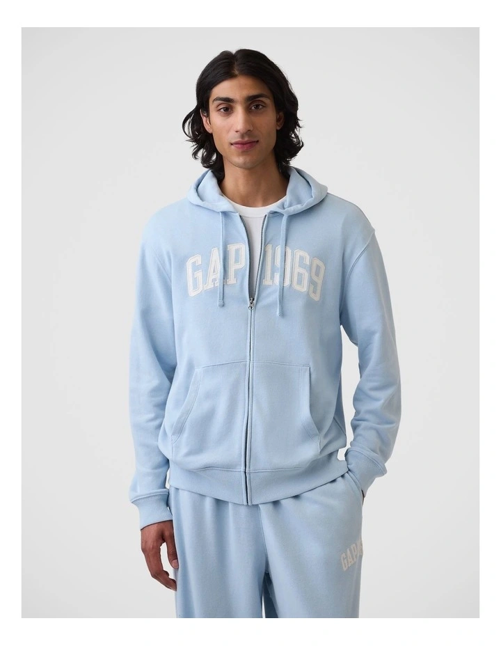 French Terry Relaxed Gap 1969 Logo Zip Hoodie image 1