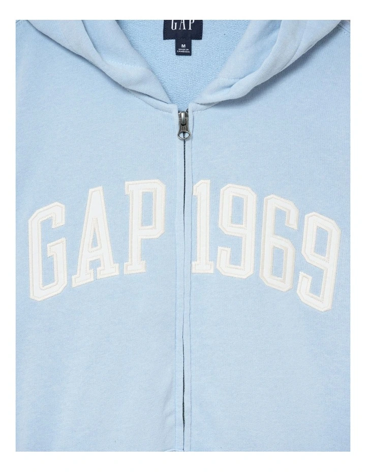 French Terry Relaxed Gap 1969 Logo Zip Hoodie image 4