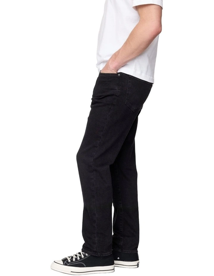 Slim Str Jeans in Black image 3