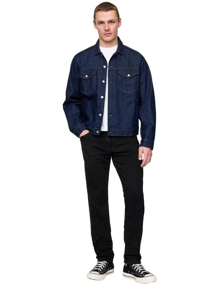 Slim Str Jeans in Black image 4