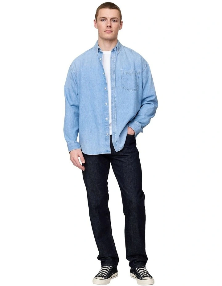 Straight Str Jeans Sp22 Gl in Resin Rinse image 4