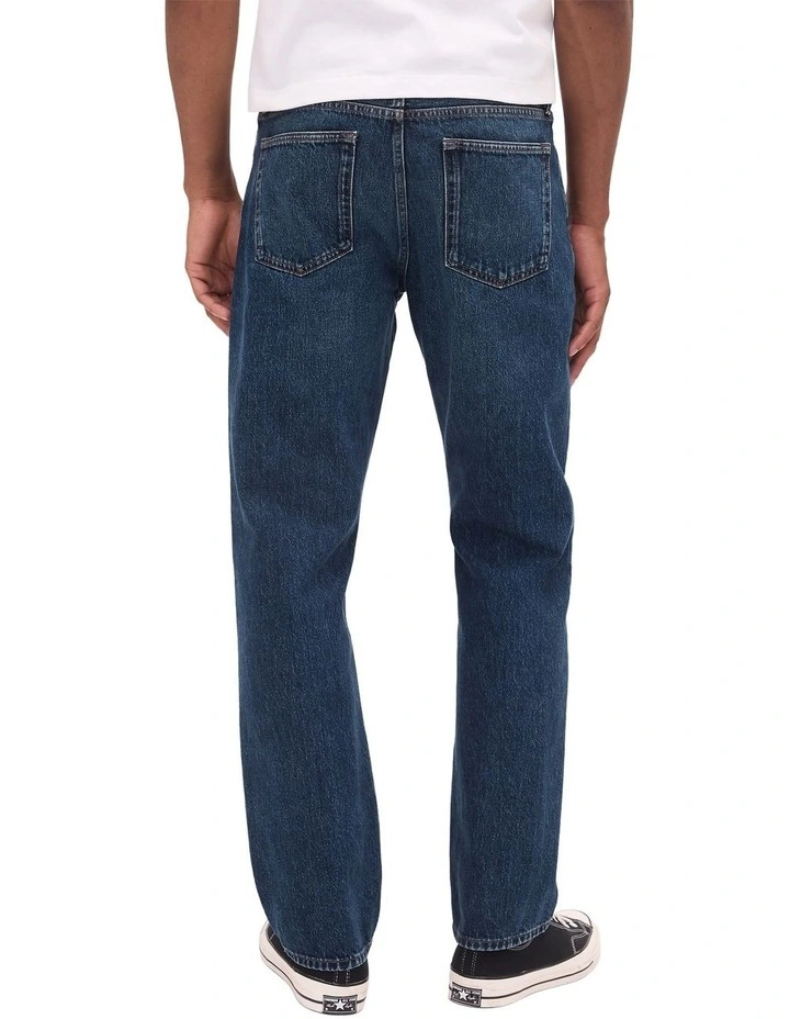 Relaxed Straight Jeans in Dark Avion image 2