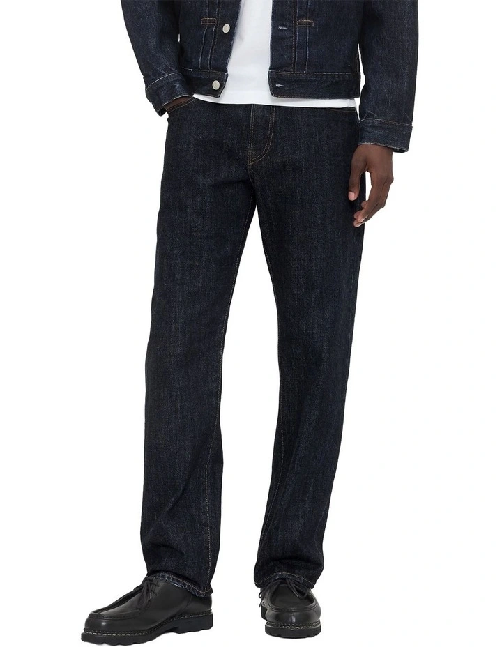 Relaxed Straight Heavy Deep Jeans in Rinsed image 1