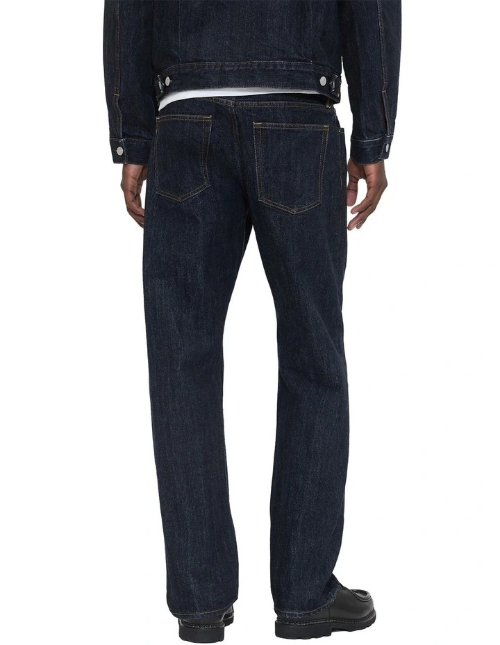Relaxed Straight Heavy Deep Jeans in Rinsed image 2