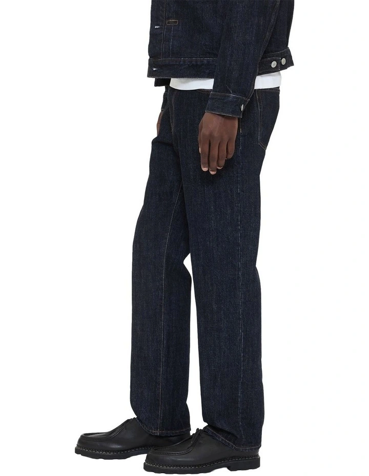 Relaxed Straight Heavy Deep Jeans in Rinsed image 3