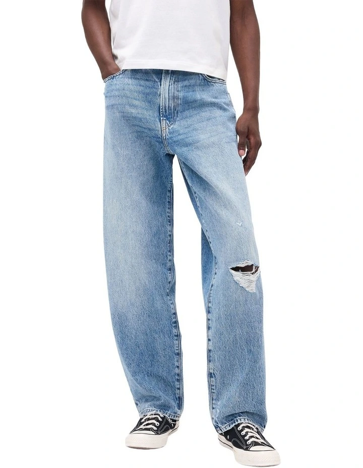 Lt Dest Fa24 Baggy Fit Jeans in Light Wash image 1