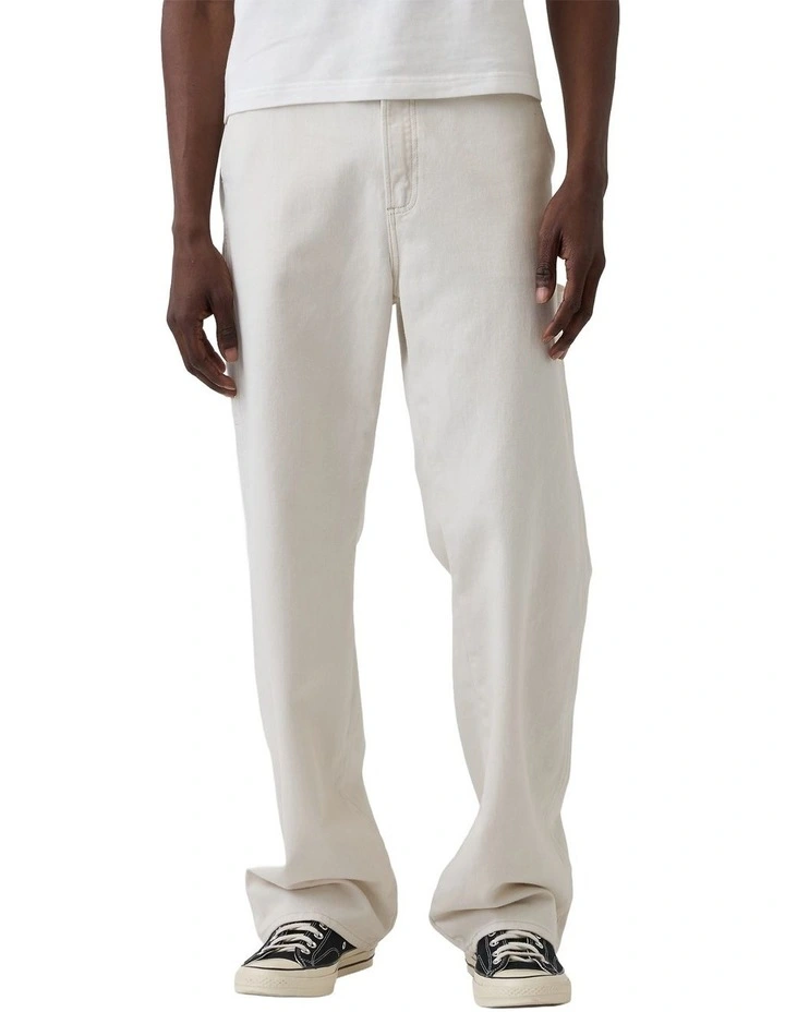 90S Loose 5 Pockets Sp26 Jeans in Hunter Ecru image 1