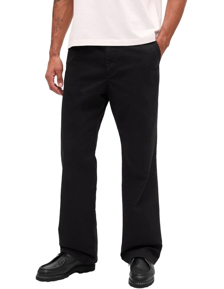 Loose Heavyweight Twill Pant 90 in Black image 1