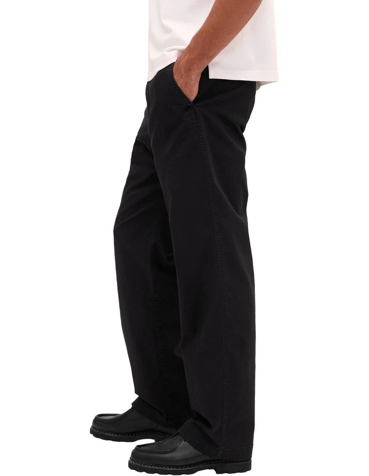 Loose Heavyweight Twill Pant 90 in Black image 3