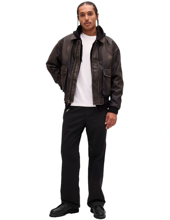 Loose Heavyweight Twill Pant 90 in Black image 4