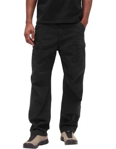 Relaxed Fit Cargo Pant Fa25 in Black