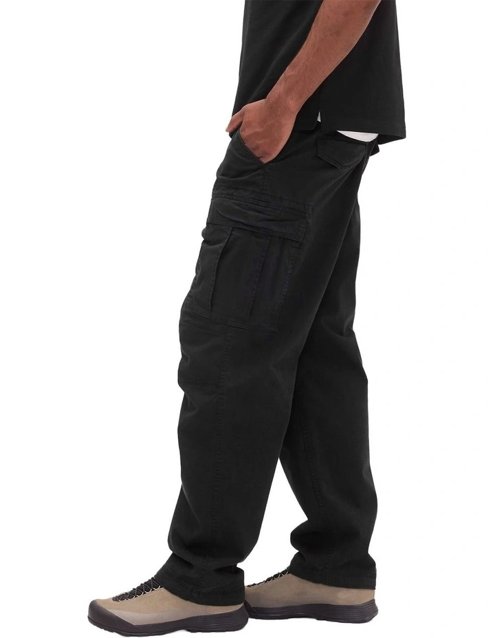 Relaxed Fit Cargo Pant Fa25 in Black image 3