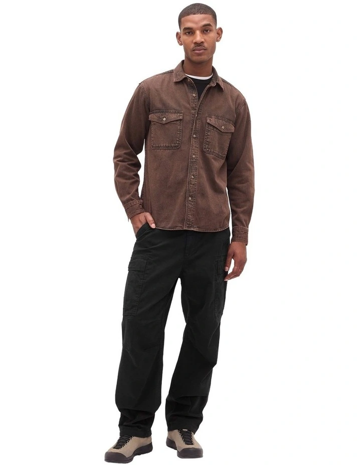 Relaxed Fit Cargo Pant Fa25 in Black image 4