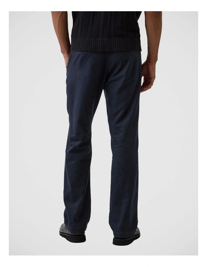 Linen-Cotton Relaxed Straight Trousers image 2