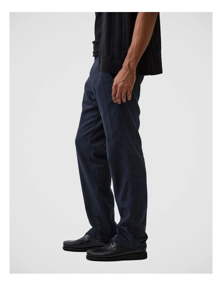 Linen-Cotton Relaxed Straight Trousers image 3