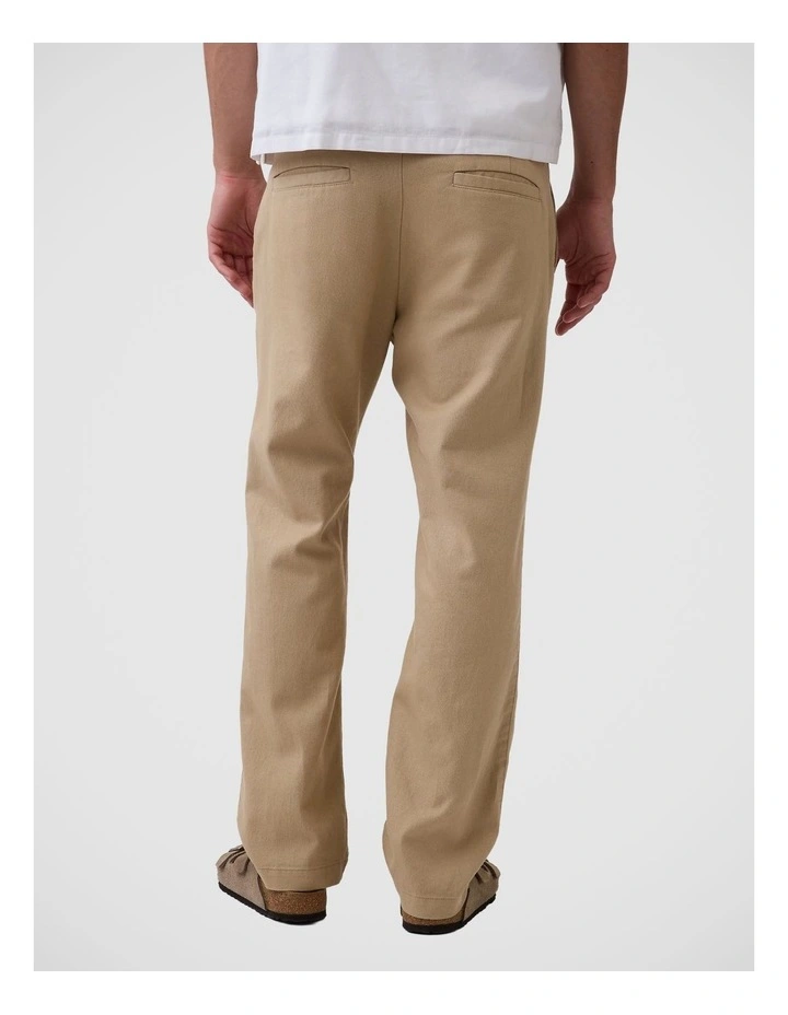 Linen-Cotton Relaxed Straight Trousers image 2