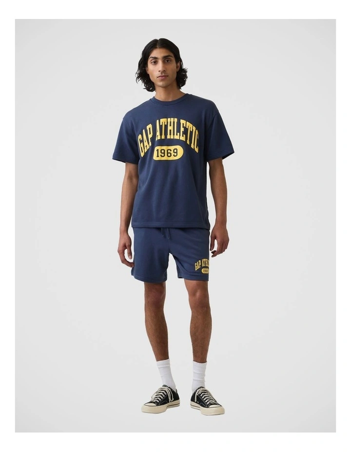Relaxed French Terry Graphic Shorts image 4
