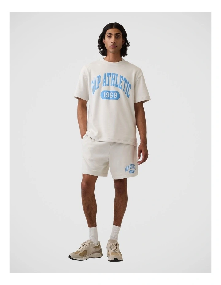 Relaxed French Terry Graphic Shorts image 4