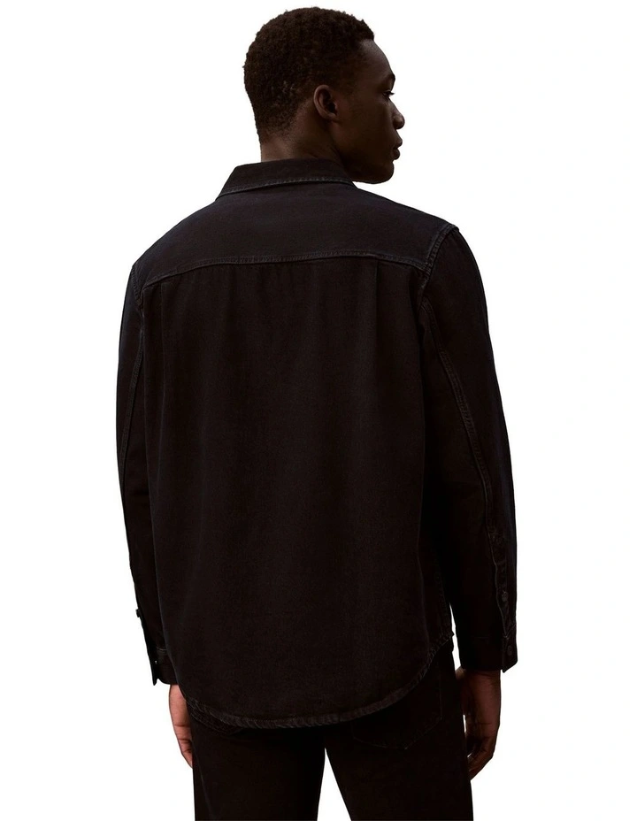 90S Denim Overshirt in Blue Black Stone image 2