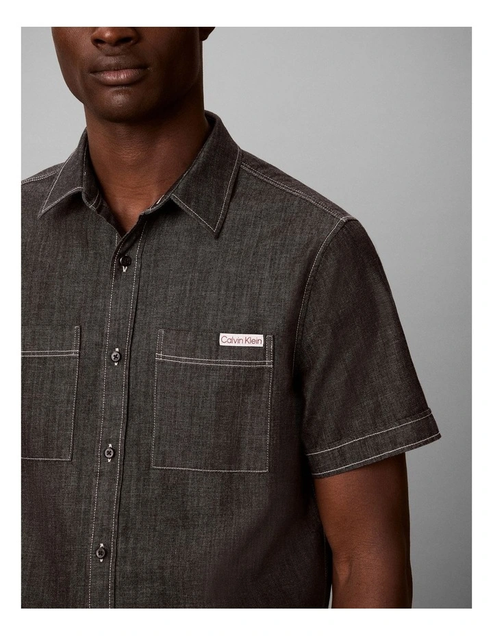Chambray Classic Button-Down Shirt image 4