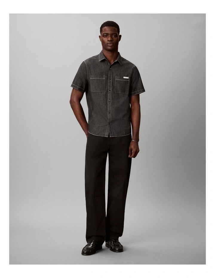 Chambray Classic Button-Down Shirt image 5