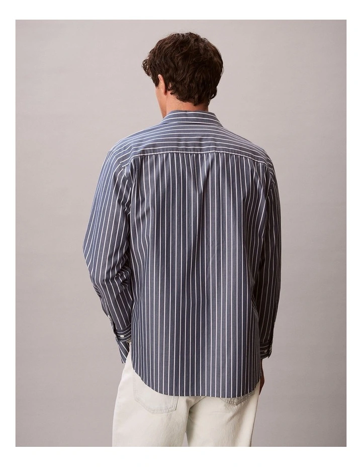 Washed Poplin Stripe Button-Down Shirt image 2