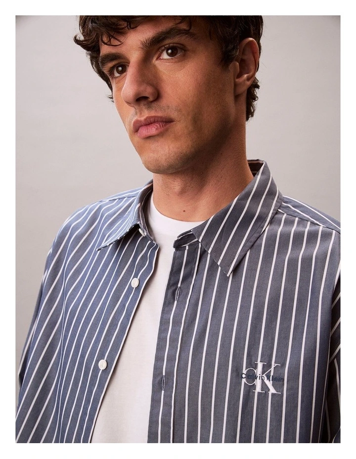 Washed Poplin Stripe Button-Down Shirt image 4