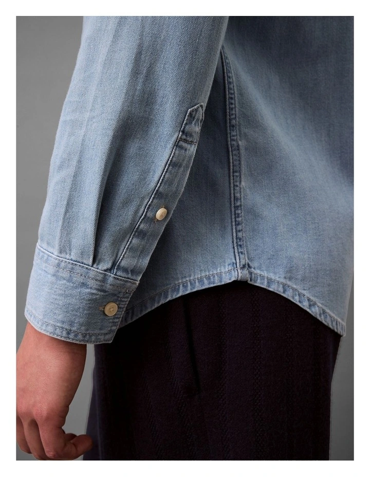 Classic Denim Shirt in Stevie Blue image 4