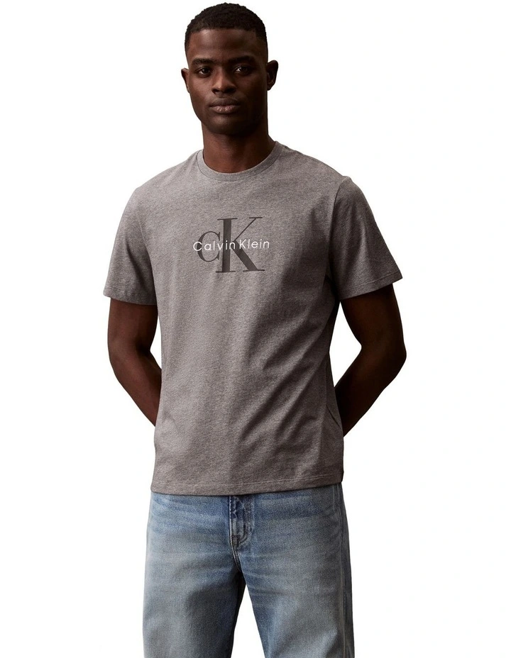 Short Sleeve Hero Monologo Tee in Grey image 1