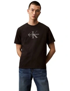 Short Sleeve Hero Monologo Tee in Black