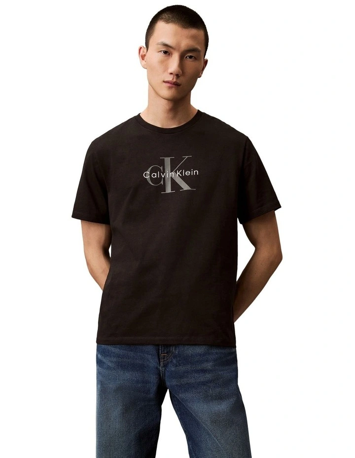 Short Sleeve Hero Monologo Tee in Black image 1