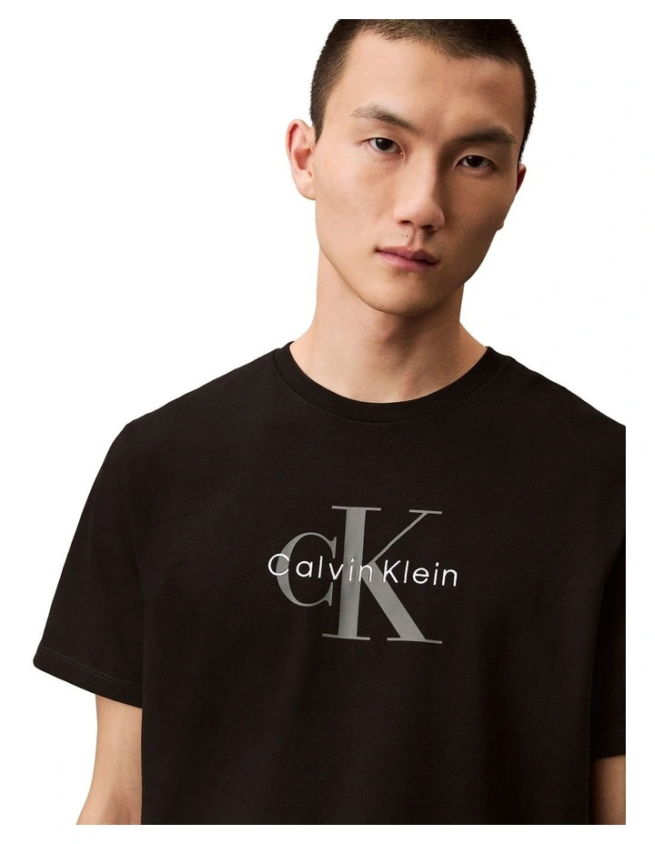 Short Sleeve Hero Monologo Tee in Black image 4