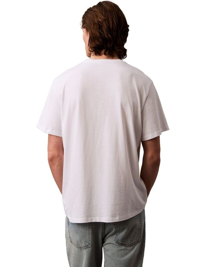 Short Sleeve Hero Monologo Tee in White image 2