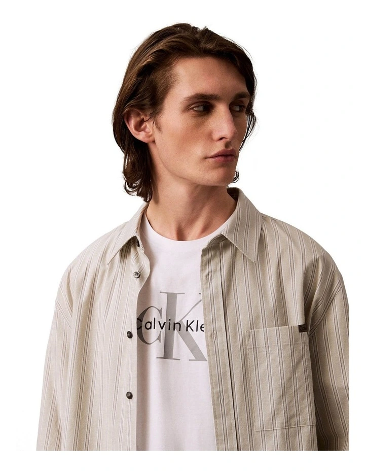 Short Sleeve Hero Monologo Tee in White image 3