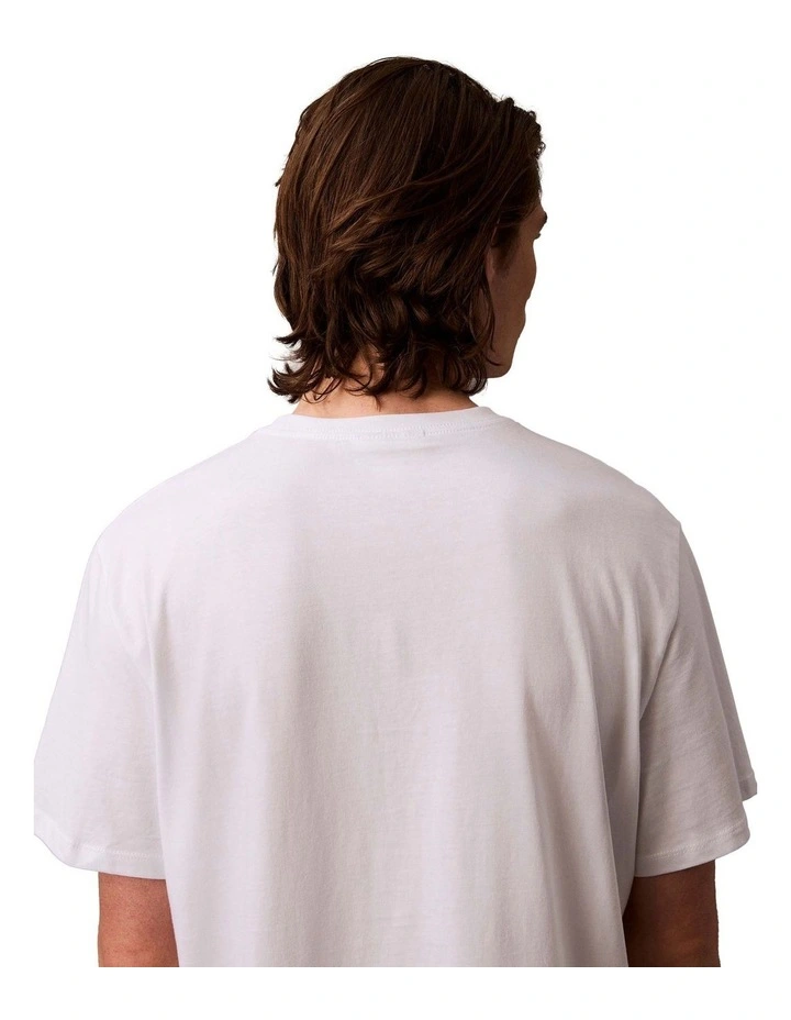 Short Sleeve Hero Monologo Tee in White image 5