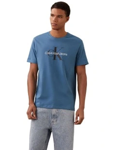 Short Sleeve Hero Monologo Tee in Blue