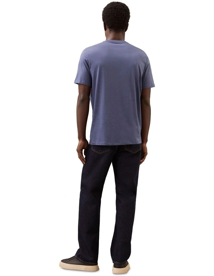 Monologo Graphic Short Sleeve Crewneck Tee in Blue image 2
