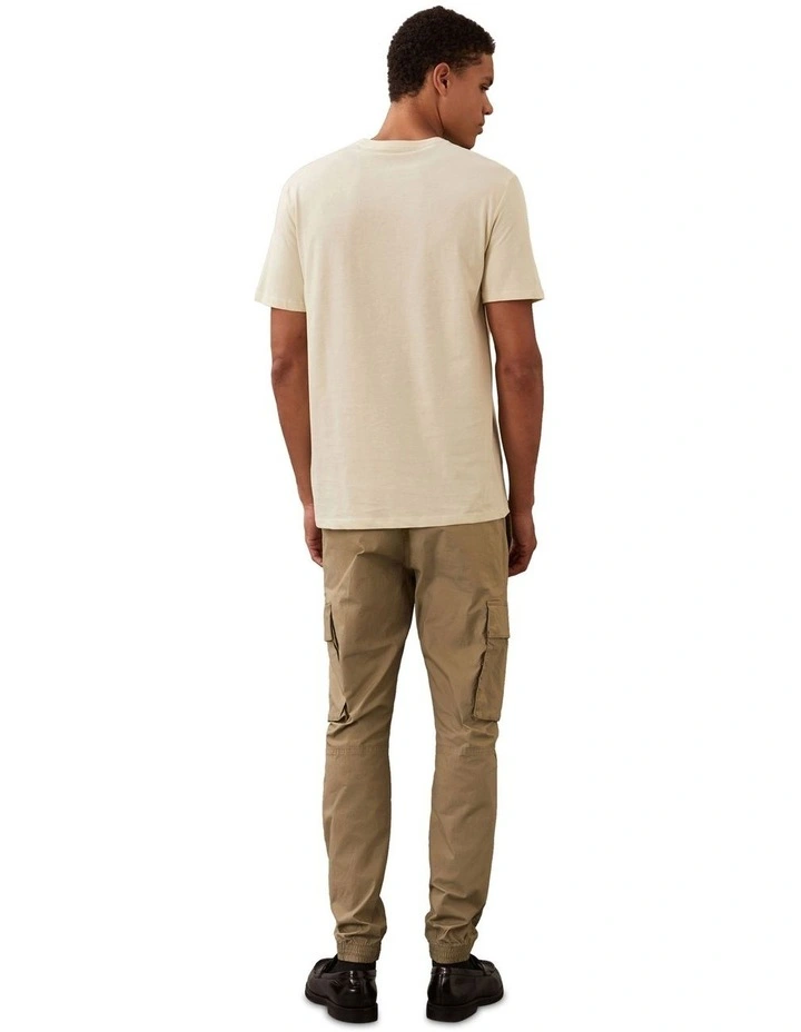 Monologo Graphic Short Sleeve Crewneck Tee in Cream image 2