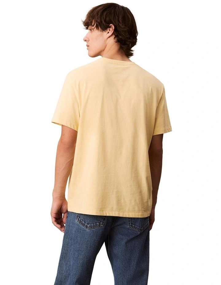 Short Sleeves Monogram Easy Tee 20S in Cream image 2