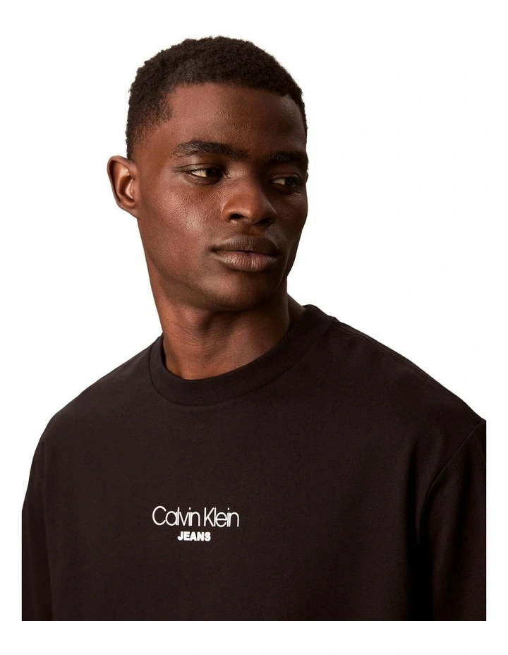 Short Sleeve 16S Relaxed Fit Graphic Tee in Black image 3