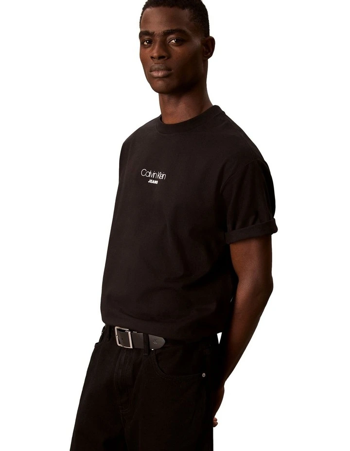 Short Sleeve 16S Relaxed Fit Graphic Tee in Black image 4