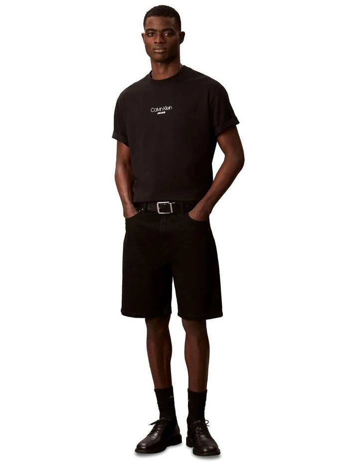 Short Sleeve 16S Relaxed Fit Graphic Tee in Black image 5