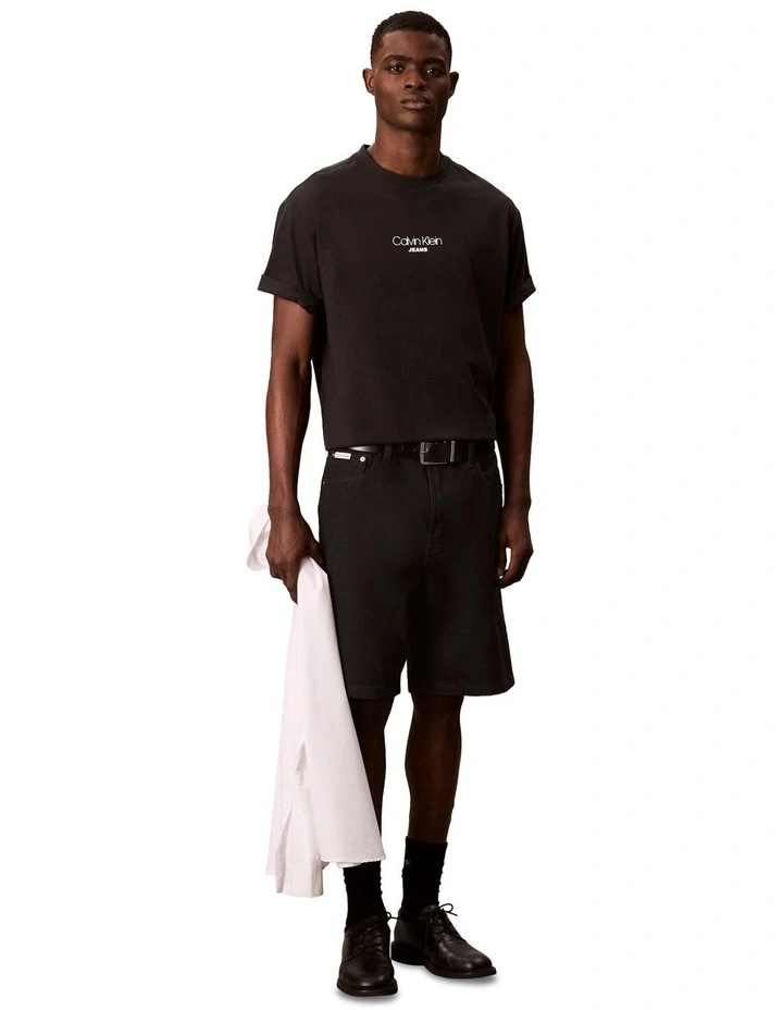 Short Sleeve 16S Relaxed Fit Graphic Tee in Black image 6