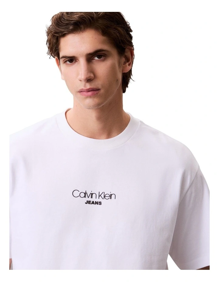 Short Sleeve 16S Relaxed Fit Graphic Tee in White image 3