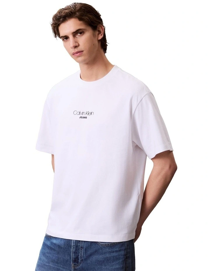 Short Sleeve 16S Relaxed Fit Graphic Tee in White image 4