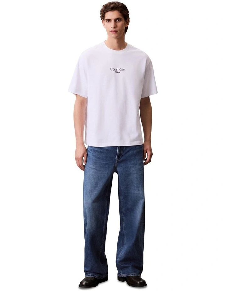 Short Sleeve 16S Relaxed Fit Graphic Tee in White image 5