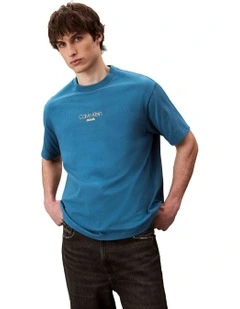 Short Sleeve 16S Relaxed Fit Graphic Tee in Blue